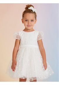Abel & Lula Sukienka elegancka 5023 Biały Regular Fit. Kolor: biały. Materiał: syntetyk. Styl: elegancki #1