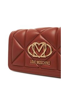 Love Moschino - LOVE MOSCHINO Duży Portfel Damski JC5640PP1NLC0312 Brązowy. Kolor: brązowy. Materiał: skóra