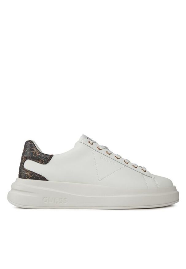 Guess Sneakersy Elba FMPVIB LEA12 Biały. Kolor: biały. Materiał: skóra