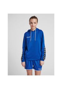 Hummel bluza damska sportowa hml Authentic Poly Hoodie Woman niebieska. Typ kołnierza: kaptur. Kolor: niebieski. Sport: fitness