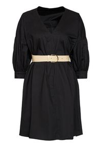 Imperial Sukienka codzienna ABWSBBD Czarny Regular Fit. Okazja: na co dzień. Kolor: czarny. Materiał: bawełna. Typ sukienki: proste. Styl: casual #2