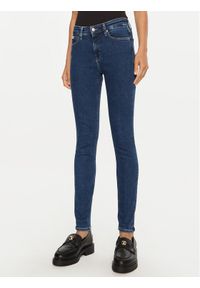 Calvin Klein Jeans Jeansy J20J224020 Granatowy Skinny Fit. Kolor: niebieski