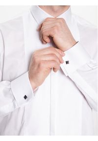 Karl Lagerfeld - KARL LAGERFELD Koszula 605127 532699 Biały Regular Fit. Typ kołnierza: dekolt w karo. Kolor: biały. Materiał: bawełna #3