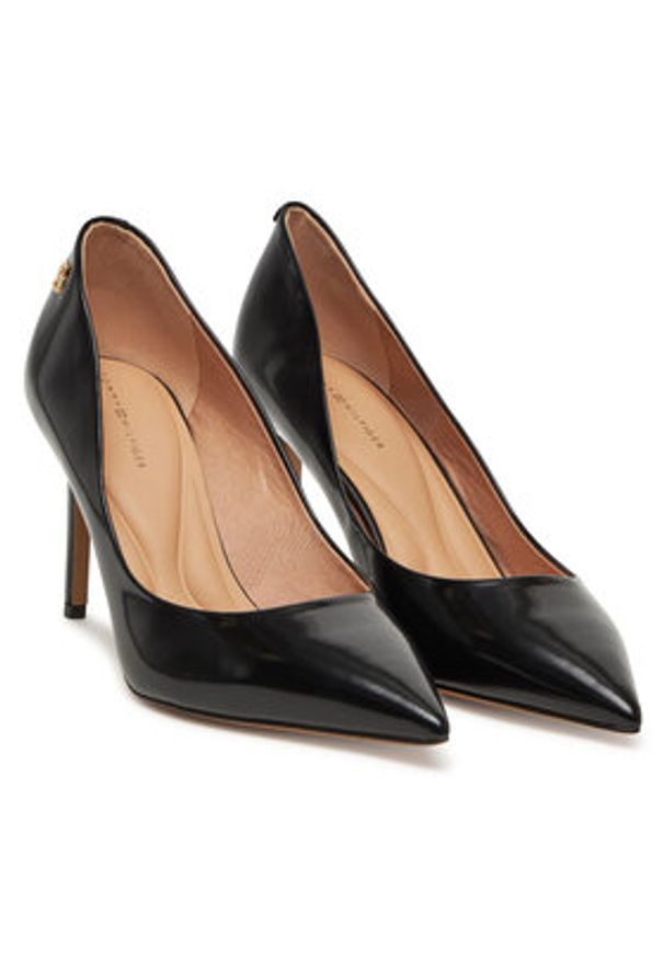 TOMMY HILFIGER - Tommy Hilfiger Szpilki Closed Pump FW0FW08969 Czarny. Kolor: czarny. Materiał: skóra. Obcas: na szpilce