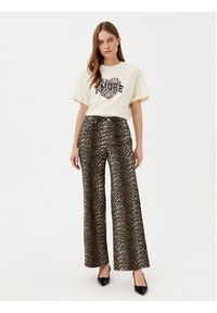 only - ONLY Spodnie palazzo Madison 15340798 Brązowy Regular Fit. Kolor: brązowy. Materiał: bawełna #4