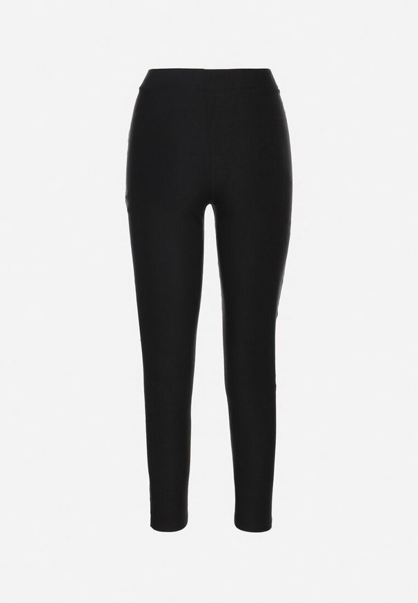 Born2be - Czarne Klasyczne Legginsy z Bawełną Koriella. Okazja: na co dzień. Kolor: czarny. Materiał: bawełna. Styl: klasyczny