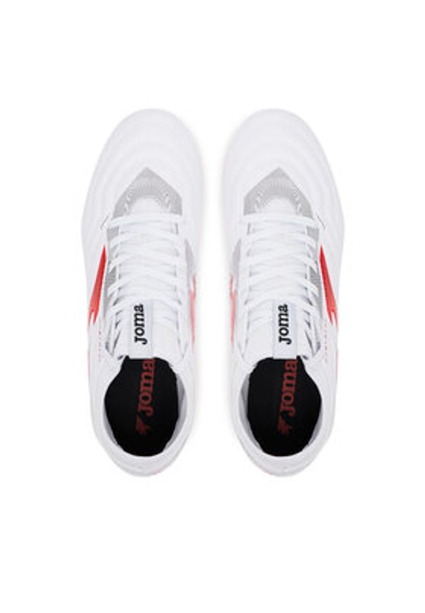 Joma Buty do piłki nożnej Powerful 2502 POWS2502FG Biały. Kolor: biały. Materiał: skóra