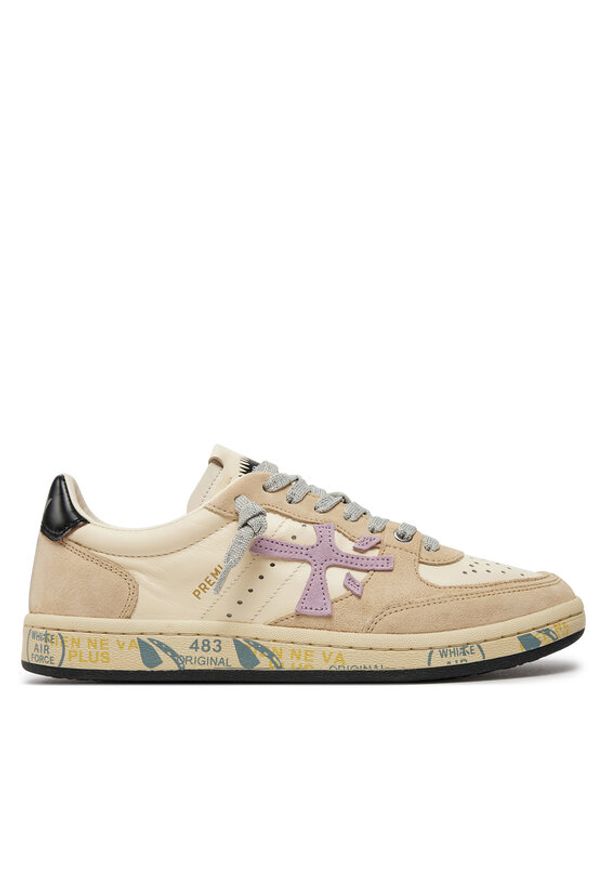 Premiata Sneakersy Bsktclad BSKT CLAYD VAR 6781 Khaki. Kolor: brązowy. Materiał: skóra