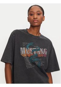 Mustang T-Shirt Welby 1015455 Szary Oversize. Kolor: szary. Materiał: bawełna