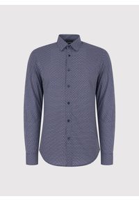 Pako Lorente - PAKO LORENTE – Granatowa koszula w kwiaty. Kolor: niebieski. Materiał: bawełna, elastan. Długość rękawa: długi rękaw. Długość: długie. Wzór: kwiaty #8