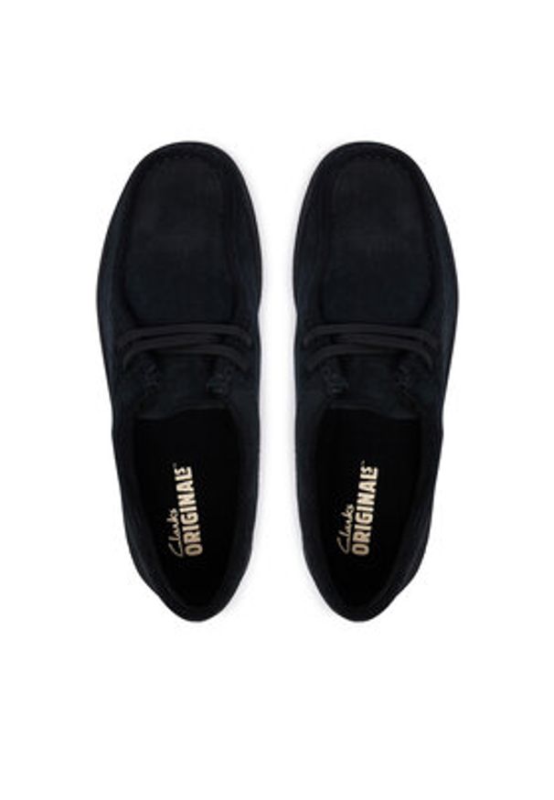 Clarks Półbuty Boxbee Walla 26328022 Czarny. Kolor: czarny. Materiał: skóra, zamsz
