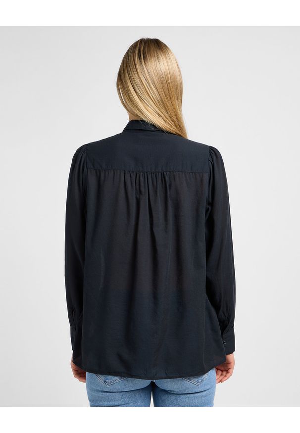 Lee - DAMSKA KOSZULA LEE SHIRRED BLOUSE UNIONALL BLK 112341608