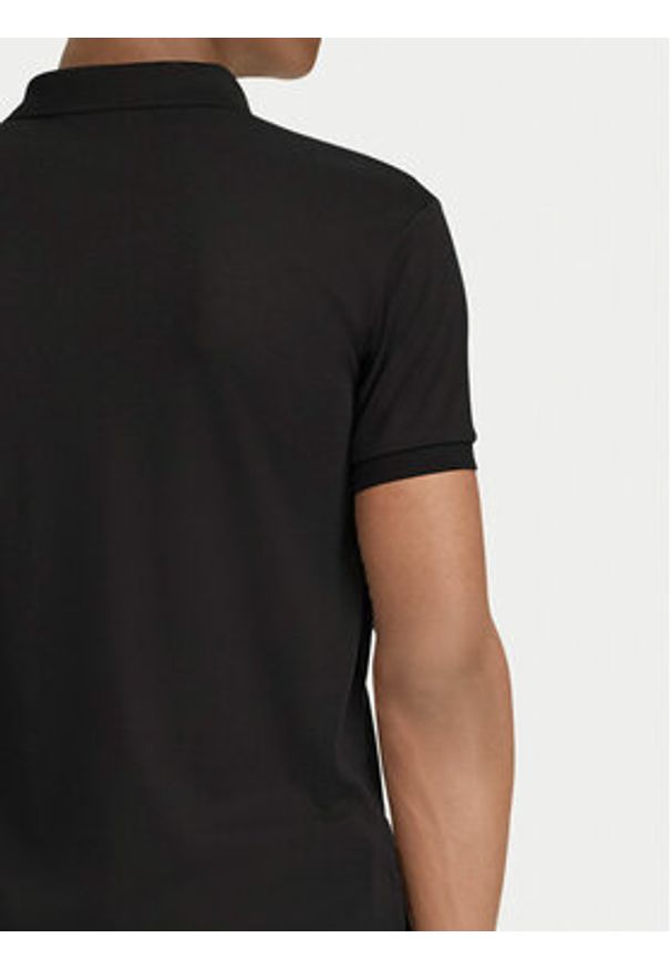 Polo Ralph Lauren Polo Ssl-Knt 710685514002 Czarny Slim Fit. Typ kołnierza: polo. Kolor: czarny. Materiał: bawełna