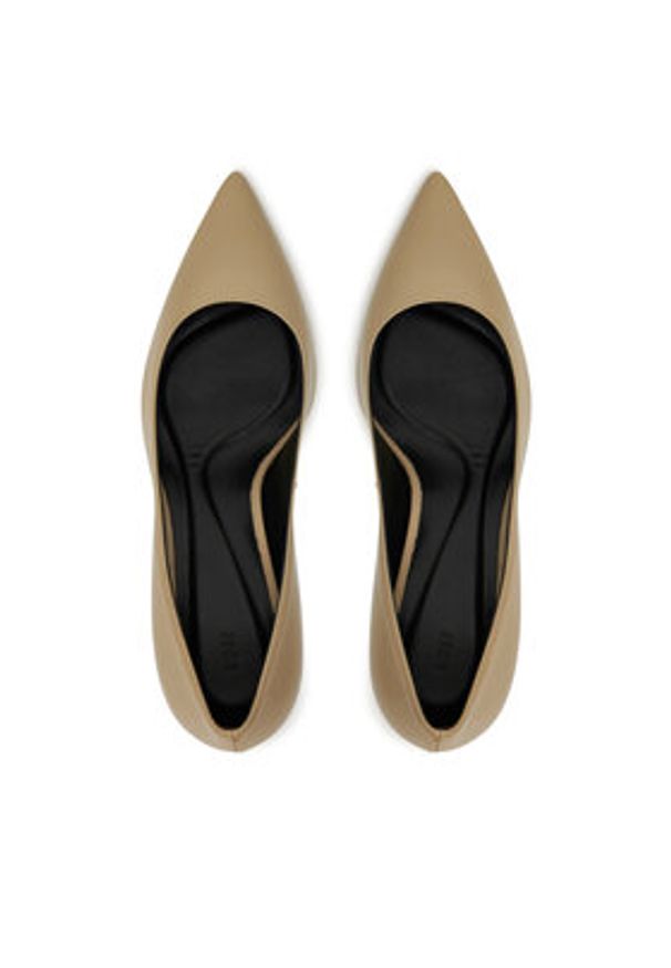 BOSS Szpilki Gracey 50548540 Beżowy. Kolor: beżowy. Materiał: skóra. Obcas: na szpilce