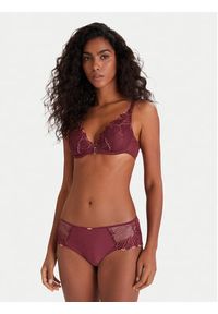 Chantelle Biustonosz z fiszbiną Legend C15YNA Bordowy. Kolor: czerwony. Materiał: syntetyk #4