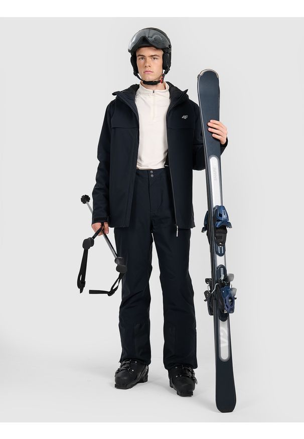 4f - 4F Kurtka narciarska membrana 8000 męska - czarna XL. Kolor: czarny. Materiał: poliester, materiał. Sezon: zima