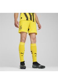 Puma - Męskie szorty Borussia Dortmund 24/25 PUMA Faster Yellow Black. Kolor: czarny, wielokolorowy, żółty. Sport: piłka nożna