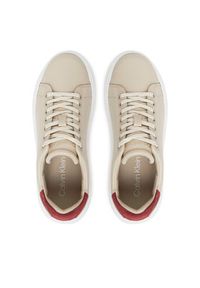 Calvin Klein Sneakersy Cupsole Lace Up - Suede Bt HW0HW02404 Beżowy. Kolor: beżowy. Materiał: skóra #4