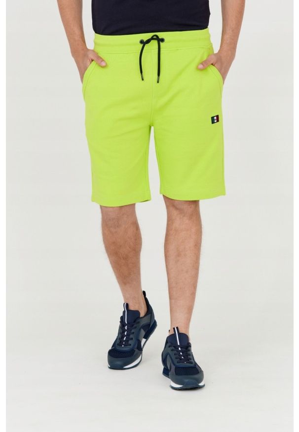 Aeronautica Militare - AERONAUTICA MILITARE Męskie dresowe bermudy zielone, Rozmiar XXL. Kolor: zielony. Materiał: bawełna, dresówka. Wzór: haft