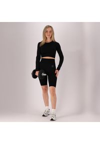 XTREME - Damski zestaw sportowy - Legginsy/Top - Czarny. Kolor: czarny. Materiał: poliamid