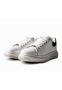 Białe męskie sneakersy GOE KK1N4005. Nosek buta: okrągły. Kolor: biały. Materiał: guma. Sport: turystyka piesza #6