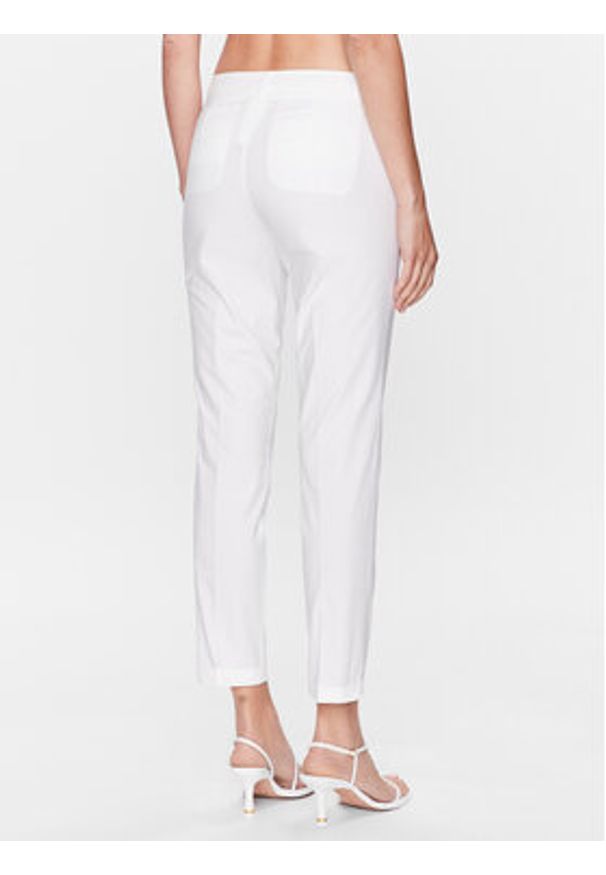 Marella Spodnie materiałowe Samuele 2331310532 Biały Slim Fit. Kolor: biały. Materiał: bawełna, materiał