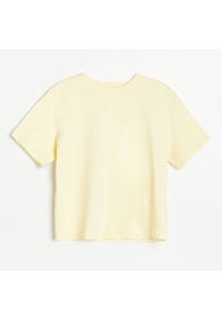 Reserved - Krótki t-shirt z bawełny organicznej - Żółty. Kolor: żółty. Materiał: bawełna. Długość: krótkie #1
