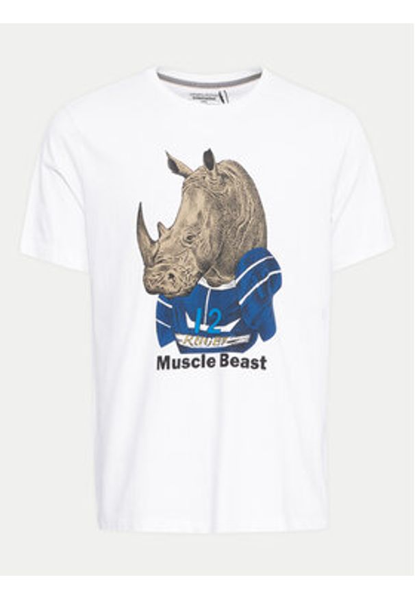 Blend T-Shirt 20717297 Biały Regular Fit. Kolor: biały. Materiał: bawełna