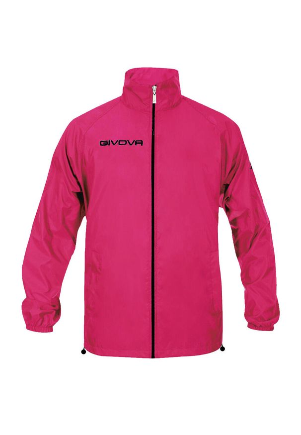 Kurtka do piłki nożnej męska Givova Basico przeciwdeszczowa. Kolor: różowy. Sezon: zima. Sport: bieganie