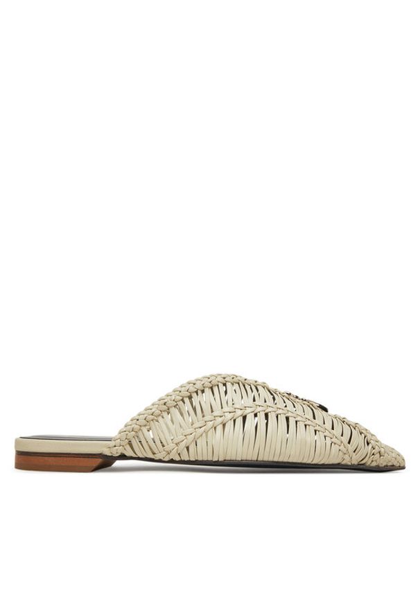 Patrizia Pepe Klapki 2Z0018/L109 Beżowy. Kolor: beżowy. Materiał: skóra