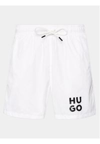 Hugo Szorty kąpielowe Paol 50510190 Biały Regular Fit. Kolor: biały. Materiał: syntetyk #3