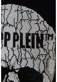 Philipp Plein - PHILIPP PLEIN Męski t-shirt czarny z czaszką, Rozmiar XXL. Kolor: czarny #8