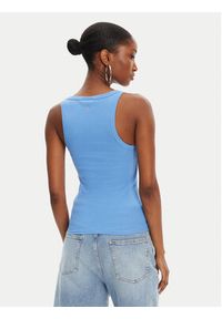 Juicy Couture Top Racer JCWLV125305 Niebieski Slim Fit. Kolor: niebieski. Materiał: bawełna #3