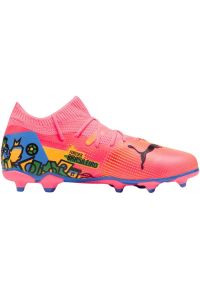 Buty piłkarskie Puma Future 7 Match Njr FG/AG Jr 107841 01 różowe. Kolor: różowy. Materiał: dzianina, syntetyk. Szerokość cholewki: normalna. Sport: piłka nożna #1