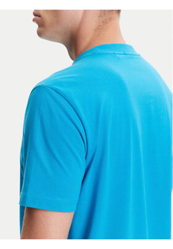 BOSS T-Shirt 50506373 Turkusowy Regular Fit. Kolor: turkusowy. Materiał: bawełna
