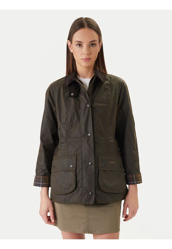 Barbour Kurtka przejściowa Classic Beadnell LWX0668OL71 Zielony Regular Fit. Kolor: zielony. Materiał: bawełna