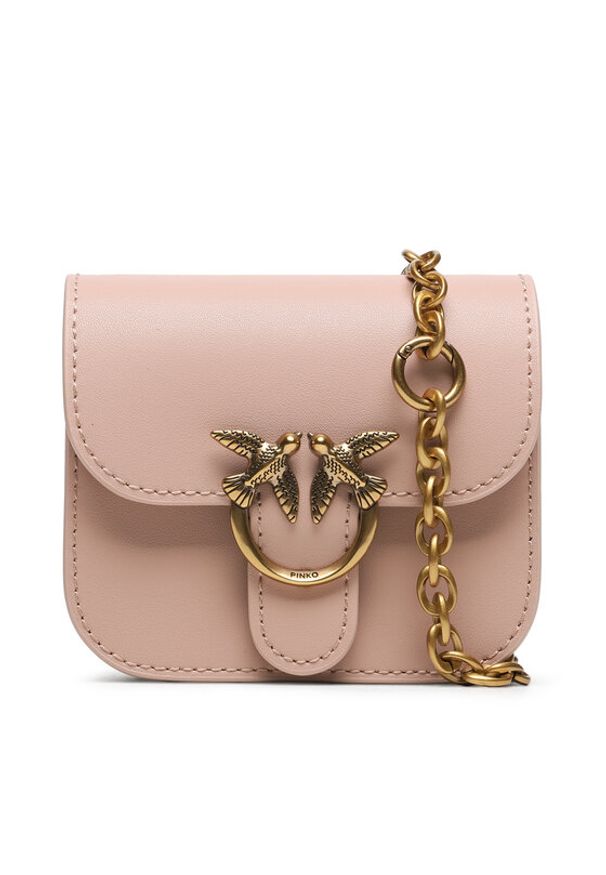 Pinko Torebka Love Bell Micro AI 23-24 PCPL 100049 A14P Różowy. Kolor: różowy. Materiał: skórzane