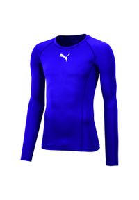 Koszulka termoaktywna sportowa męska Puma LIGA Baselayer. Kolor: fioletowy. Sport: piłka nożna #1