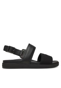 Calvin Klein Sandały Back Strap W/ Buckle Logo HM0HM01742 Czarny. Kolor: czarny. Materiał: skóra