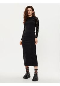 Vero Moda Spódnica jeansowa Medusa 10321775 Czarny Regular Fit. Kolor: czarny. Materiał: bawełna
