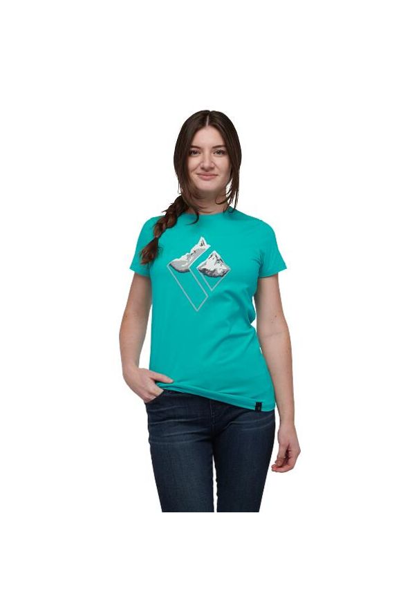 Koszulka damska Black Diamond Mountain Logo Tee T-shirt. Kolor: zielony
