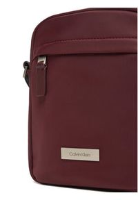 Calvin Klein Saszetka Sleek Reporter LV04D3180G Bordowy. Kolor: czerwony. Materiał: materiał #3