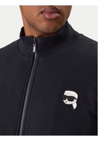 Karl Lagerfeld - KARL LAGERFELD Bluza 705712 561900 Granatowy Regular Fit. Typ kołnierza: dekolt w karo. Kolor: niebieski. Materiał: bawełna #4