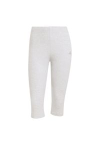Adidas - Legginsy Seasonal Essentials Rib Capri. Kolor: szary. Materiał: dzianina. Sport: fitness #1