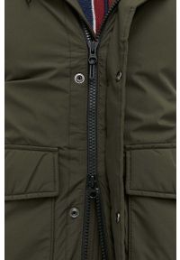Abercrombie & Fitch kurtka męska kolor zielony zimowa oversize. Kolor: zielony. Materiał: polar, poliester. Sezon: zima #5