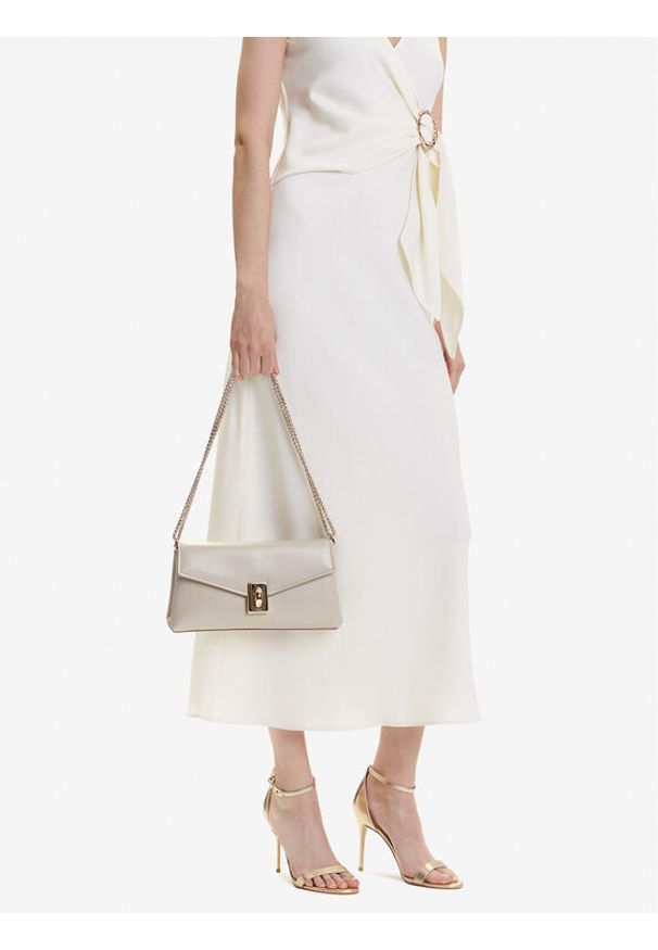 Furla Torebka Meridiana WB01517 BX3227 VAN00 Beżowy. Kolor: beżowy. Materiał: skórzane