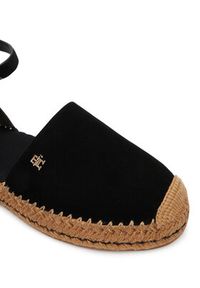 TOMMY HILFIGER - Tommy Hilfiger Espadryle Th Platform Espad Suede Strap FW0FW09144 Czarny. Kolor: czarny. Materiał: zamsz, skóra. Obcas: na platformie #4