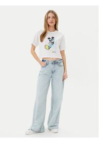 only - ONLY T-Shirt Mickey Minnie 15348126 Biały Regular Fit. Kolor: biały. Materiał: bawełna #3