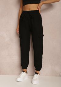 Renee - Czarne Spodnie Argeope. Kolor: czarny. Materiał: tkanina. Wzór: gładki #3