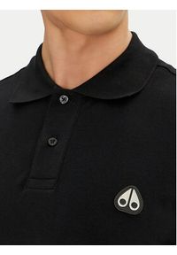 Moose Knuckles Polo Everett M34MT712 Czarny Slim Fit. Typ kołnierza: polo. Kolor: czarny. Materiał: bawełna #2